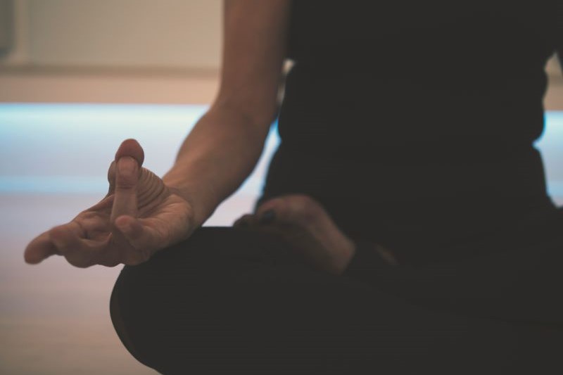 person doing yoga