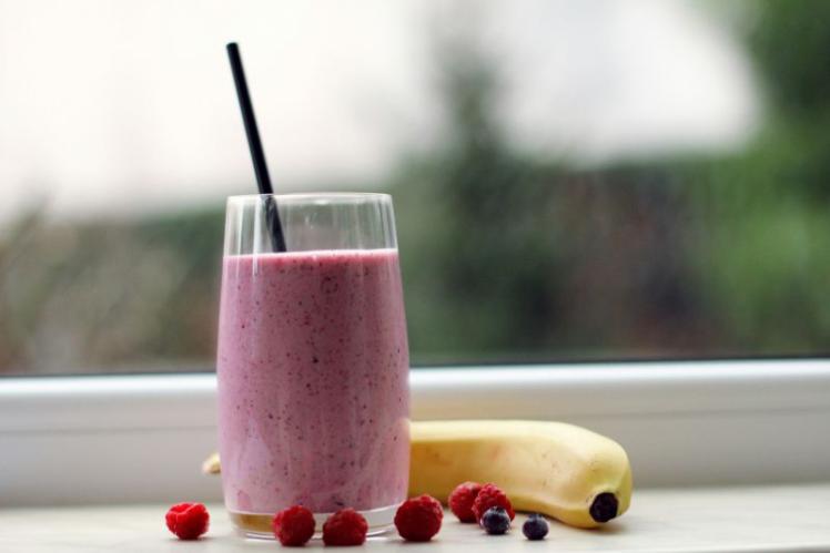 a strawberry smoothie